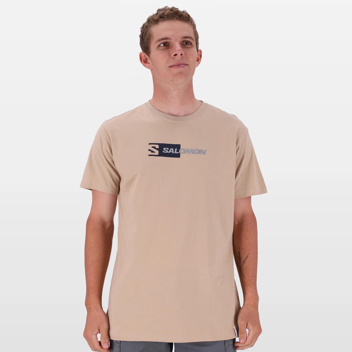 Salomon Mens Hidden Ii Short Sleeve Tee Khaki