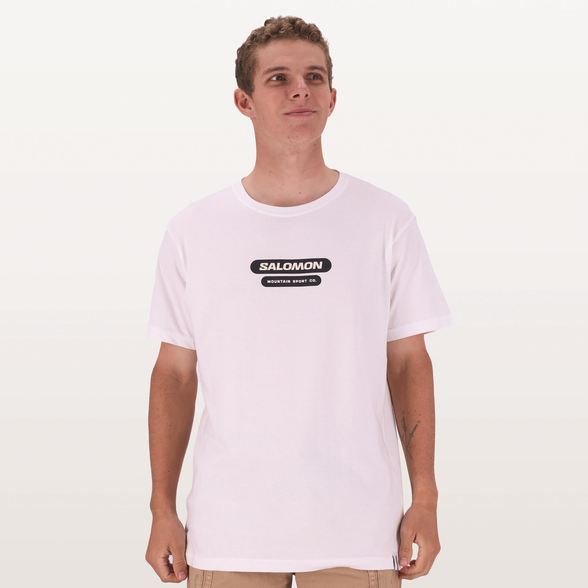 Salomon Mens Round Trip Short Sleeve Tee White