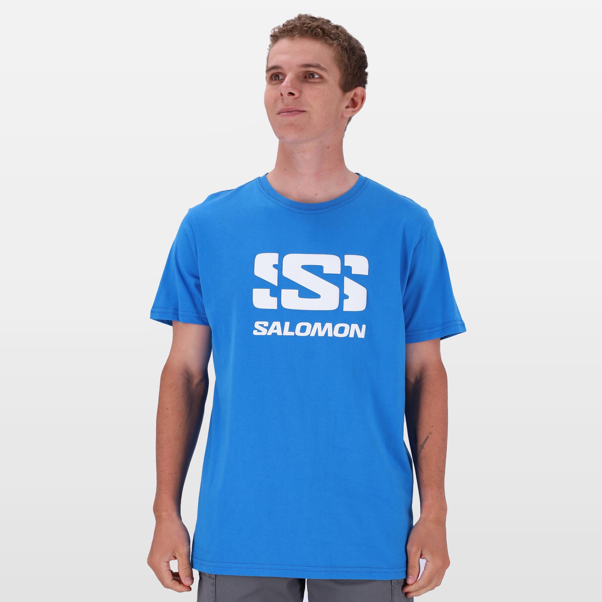 Salomon Mens Adventure Short Sleeve Tee Directoire Blue