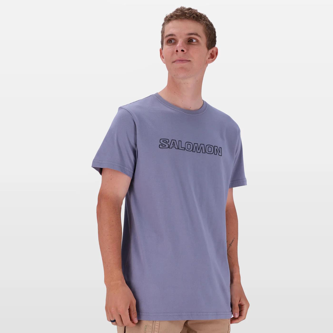 Salomon Mens Baltoro Short Sleeve Tee Blue Granite