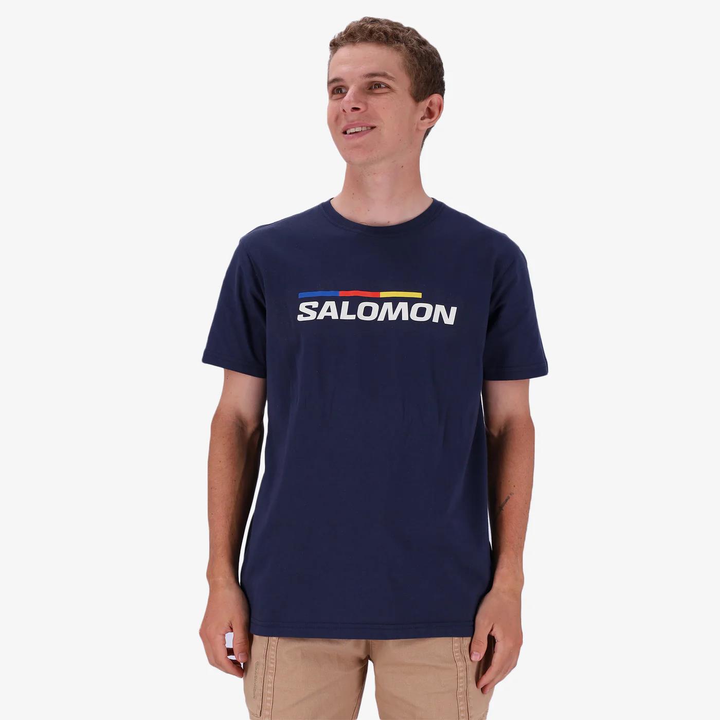 Salomon Mens Old Racer Ii Short Sleeve Tee Blue Nights