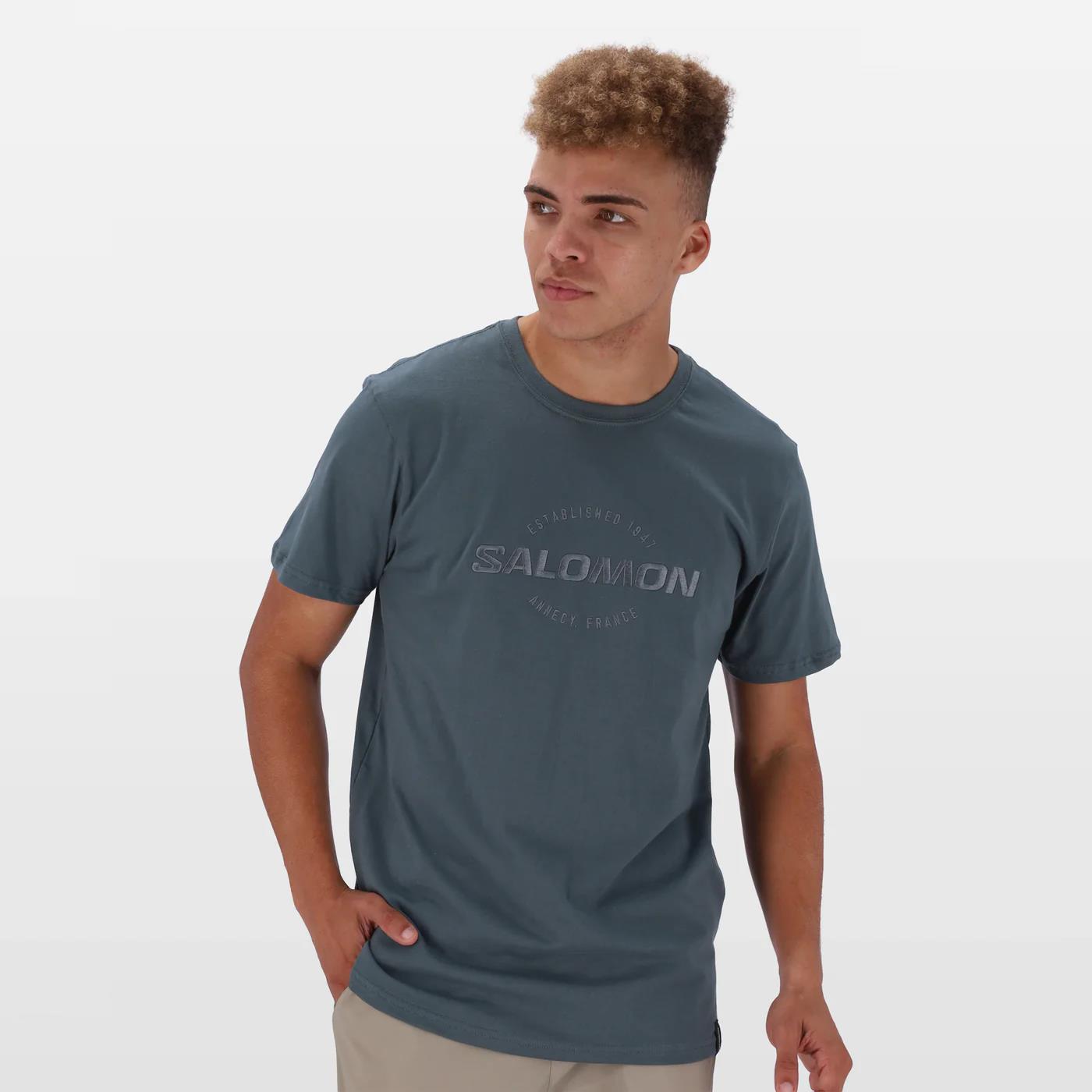 Salomon Mens Vision Ii Short Sleeve Tee North Athlantic