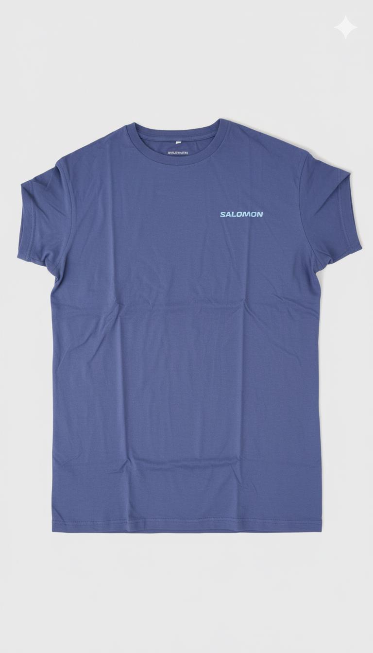Salomon Mens Small Core Logo Short Sleeve Tee Astral Aura