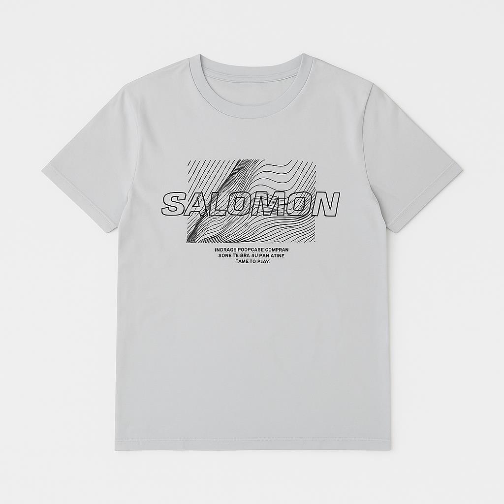 Salomon Mens Reflect Short Sleeve Tee Gray Violet