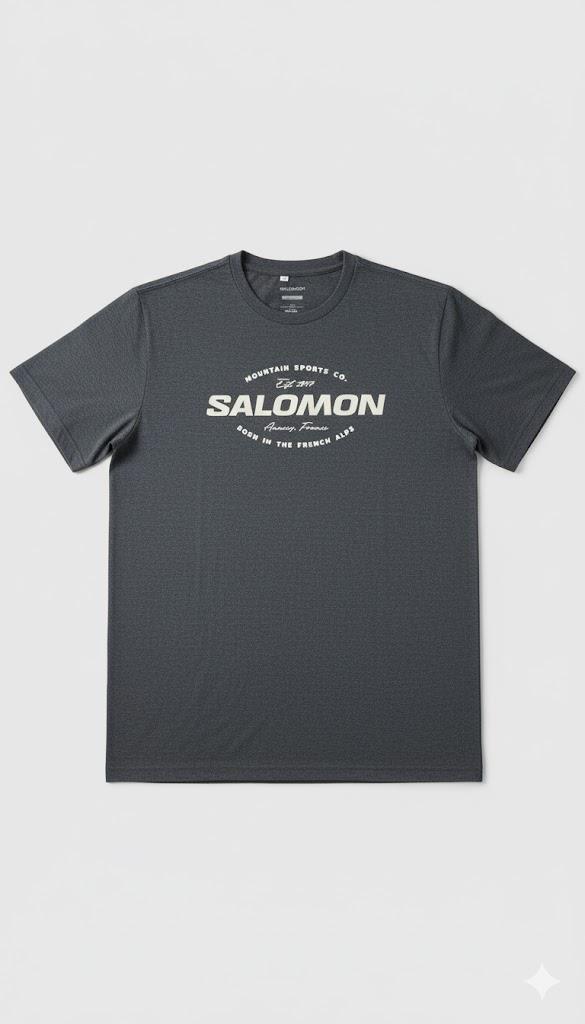 Salomon Mens Cruiser Short Sleeve Tee Black Mel