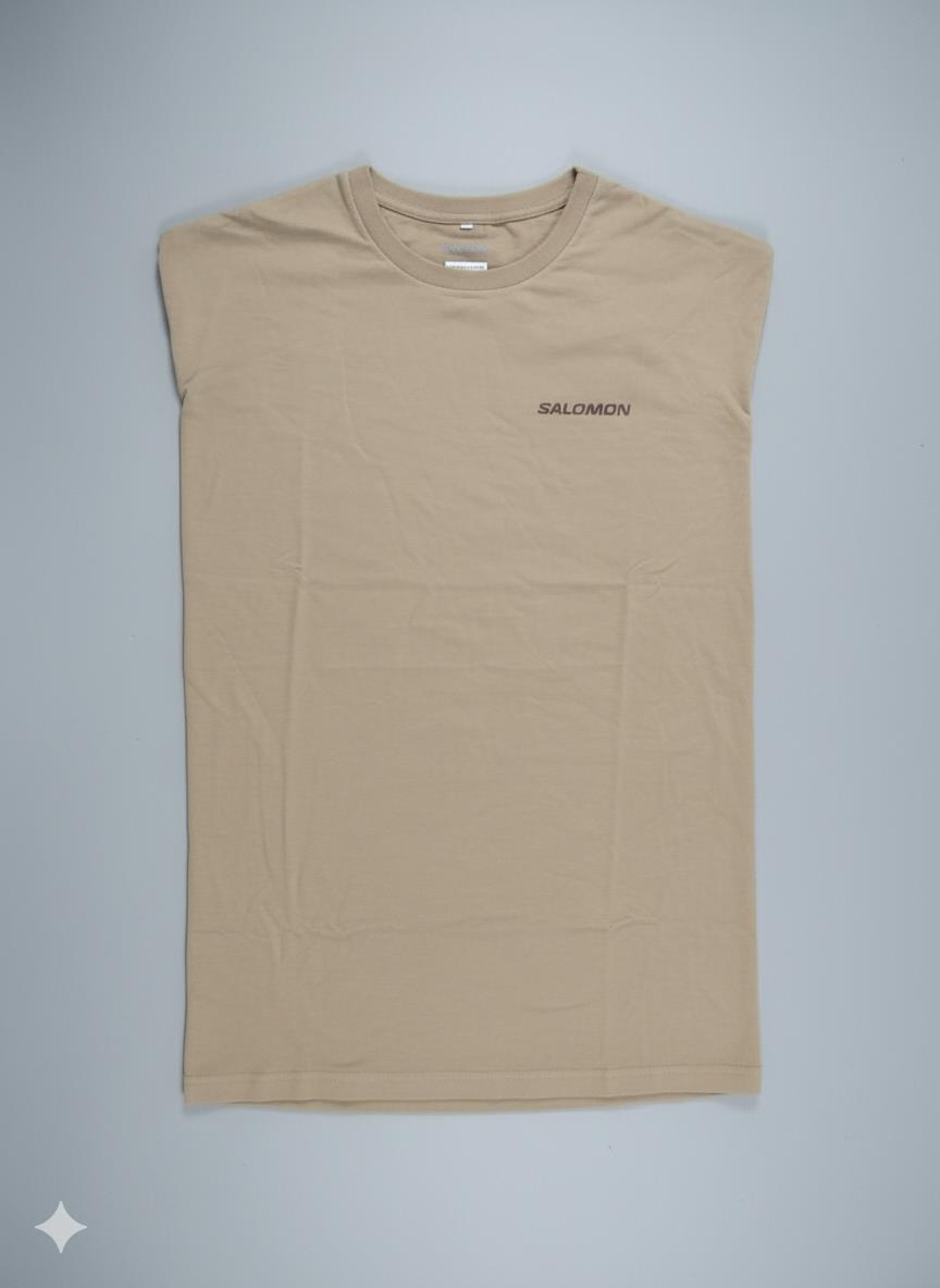 Salomon Mens Small Core Logo Short Sleeve Tee White Pepper