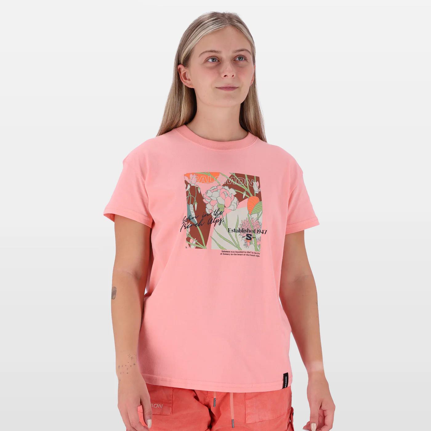 Salomon Womens Freedom Short Sleeve Tee Murex Shell