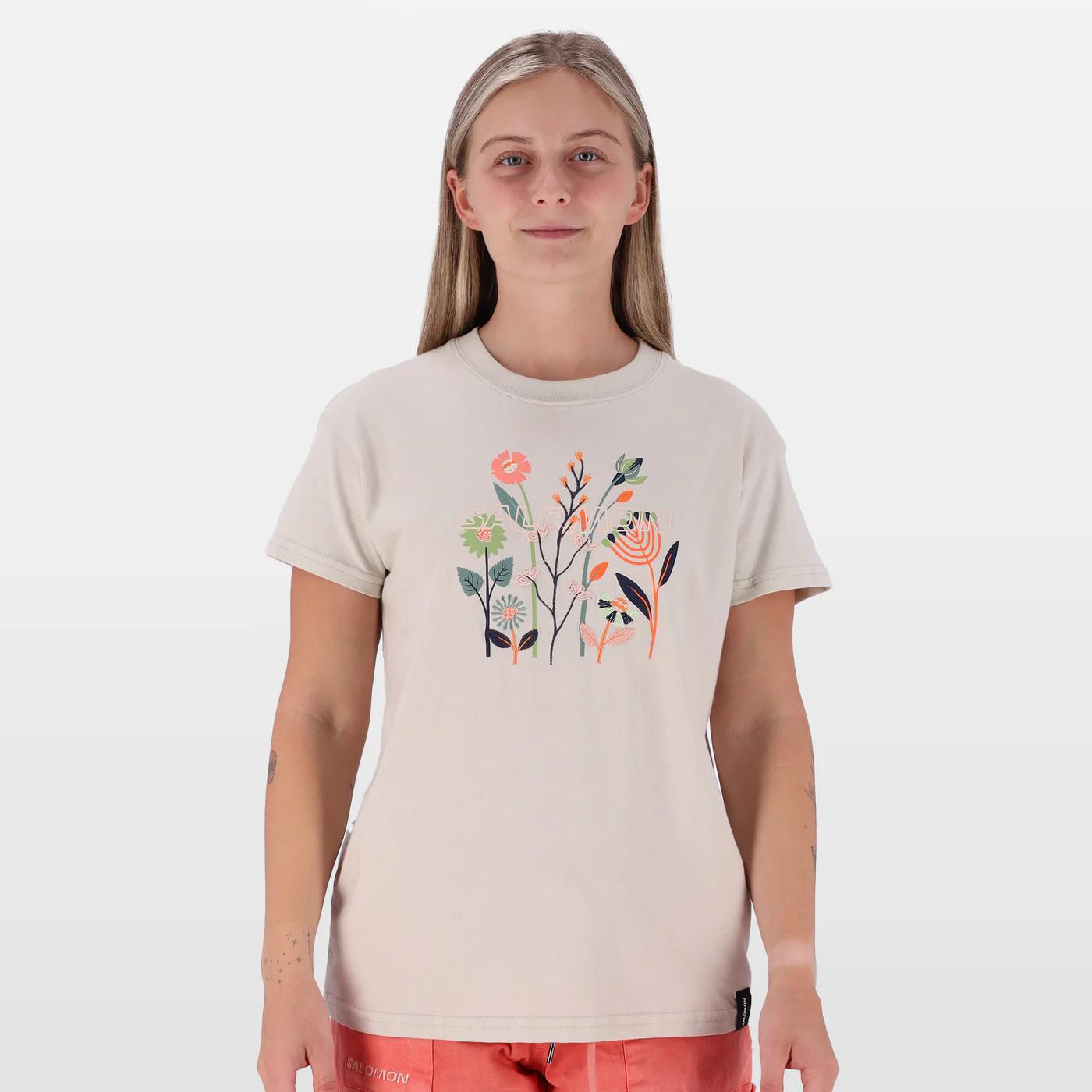 Salomon Womens Forever Young Tee Pumice Stone