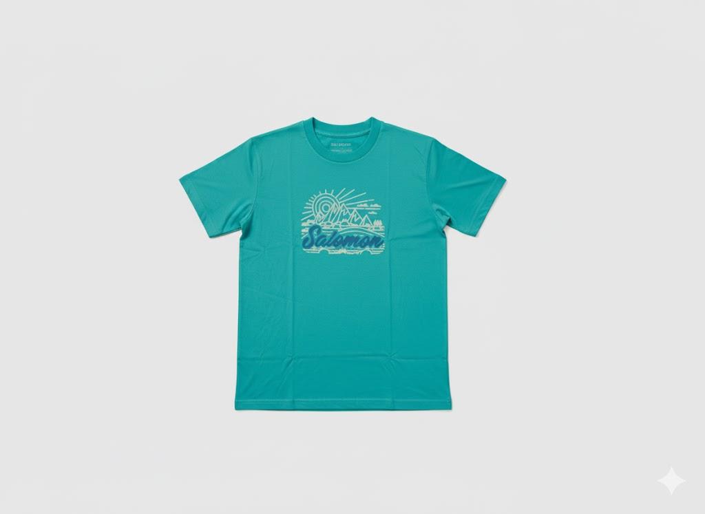 Salomon Womens New Horizons Short Sleeve Tee Aquatic