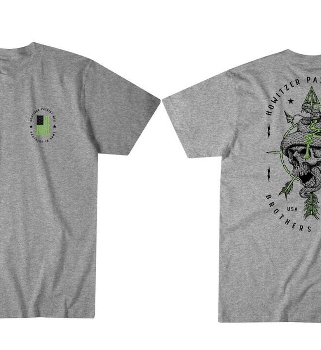 Howitzer Mens Spirit Of Valor Short Sleeve Tee Heather Grey