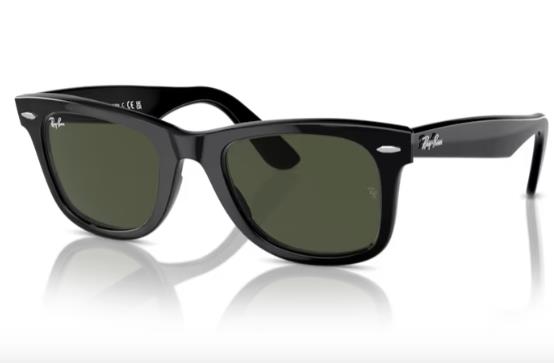 Rayban Wayfarer Nylon Sunglass Black Gradient Lens Green