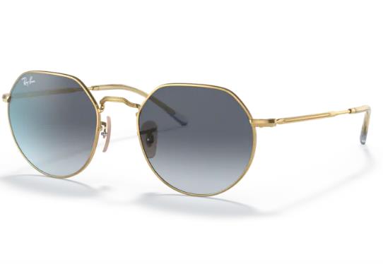 Rayban Jack Metal Gold Sunglass Blue/Grey Lens