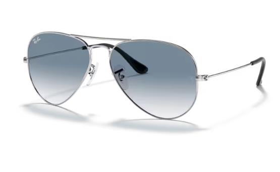 Rayban Aviator Large Metal Sunglasses Gradient Light Blue Lens Polarized