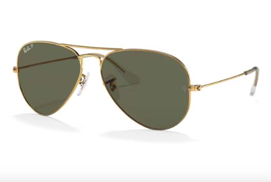Rayban Aviator Large Metal Sunglasses Gradient Green Lens Polarized