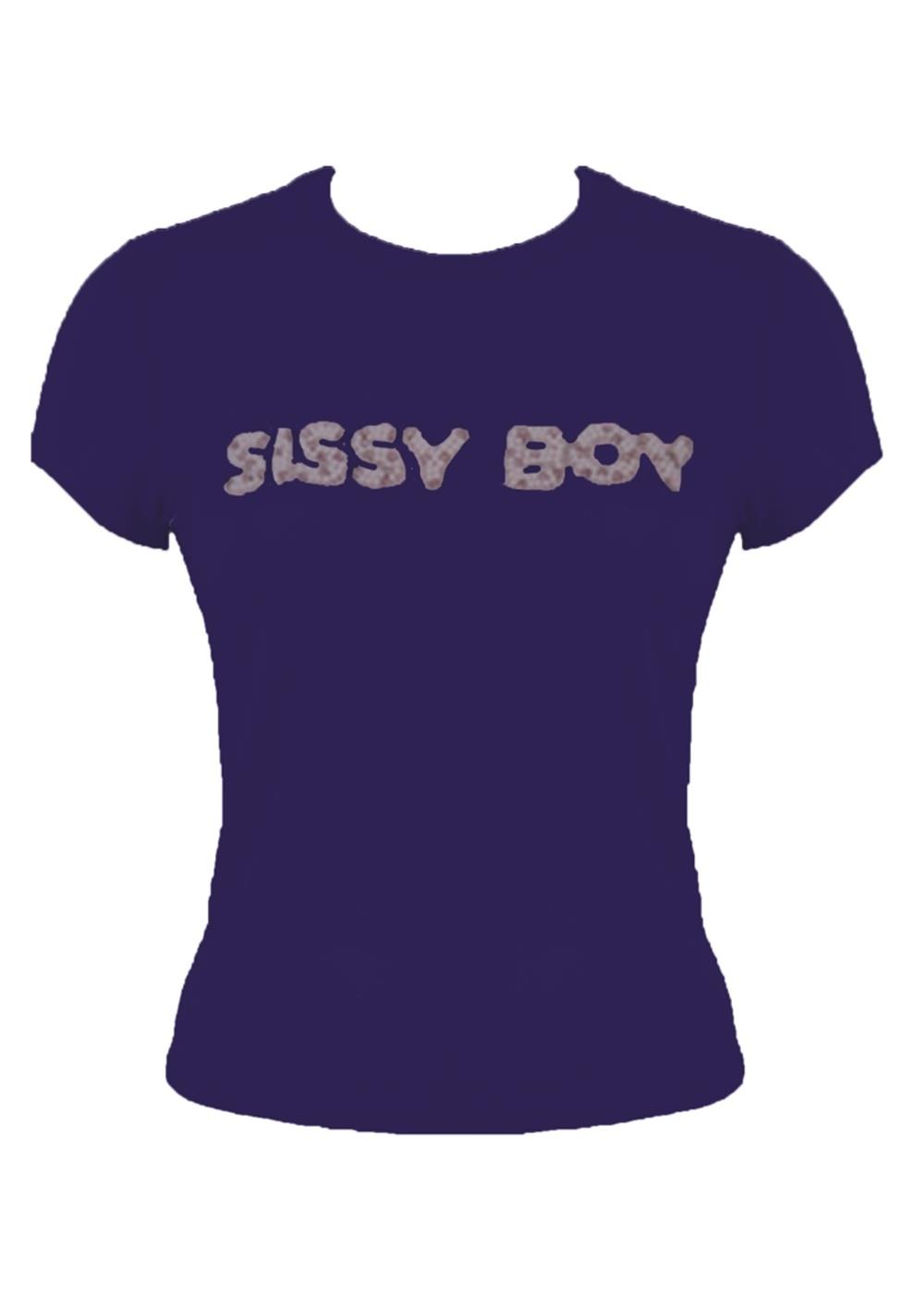 Sissy Boy Girls Baby Tee With Pink And Pearl Transfer Navy