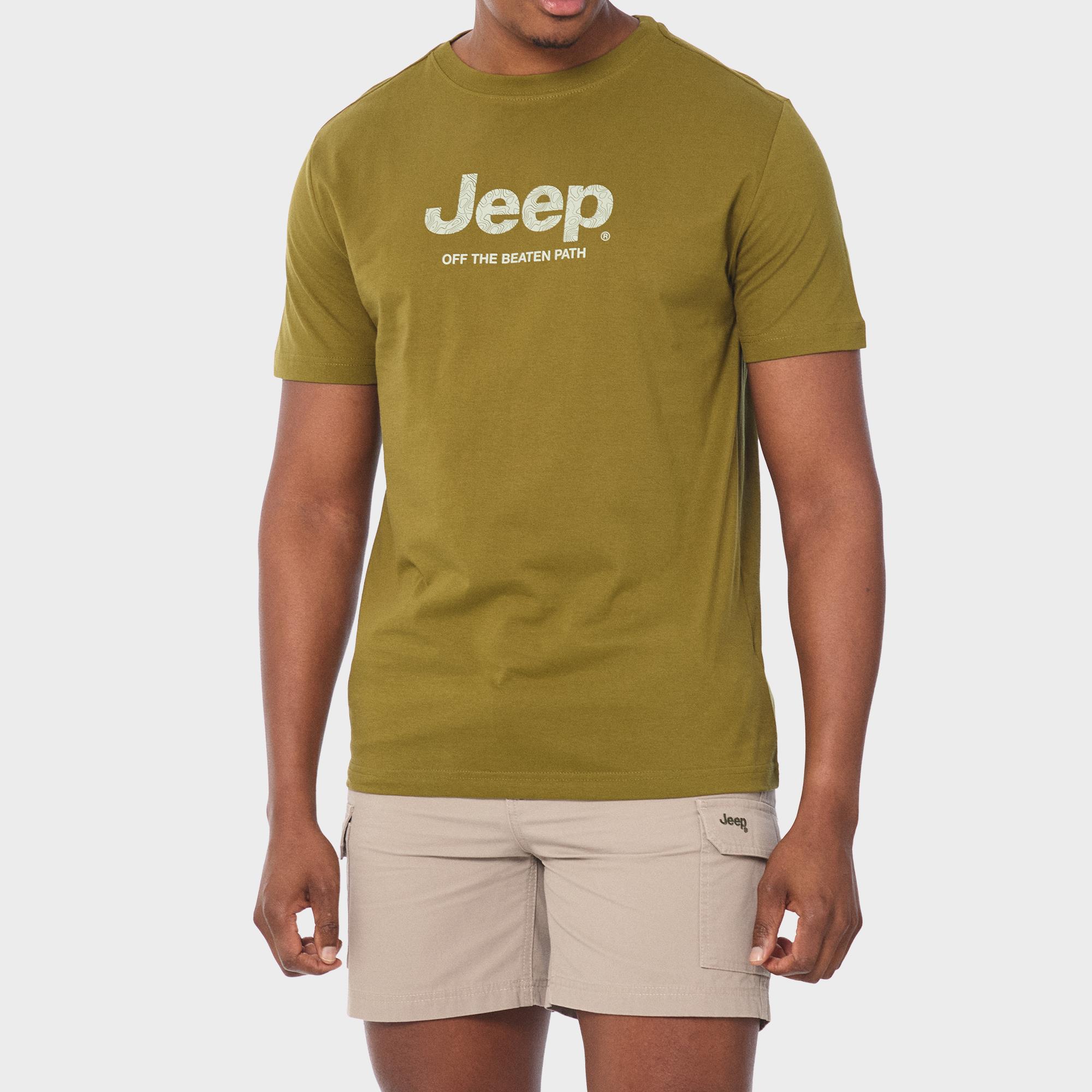 Jeep Mens Core Logo Short Sleeve Tee Olive