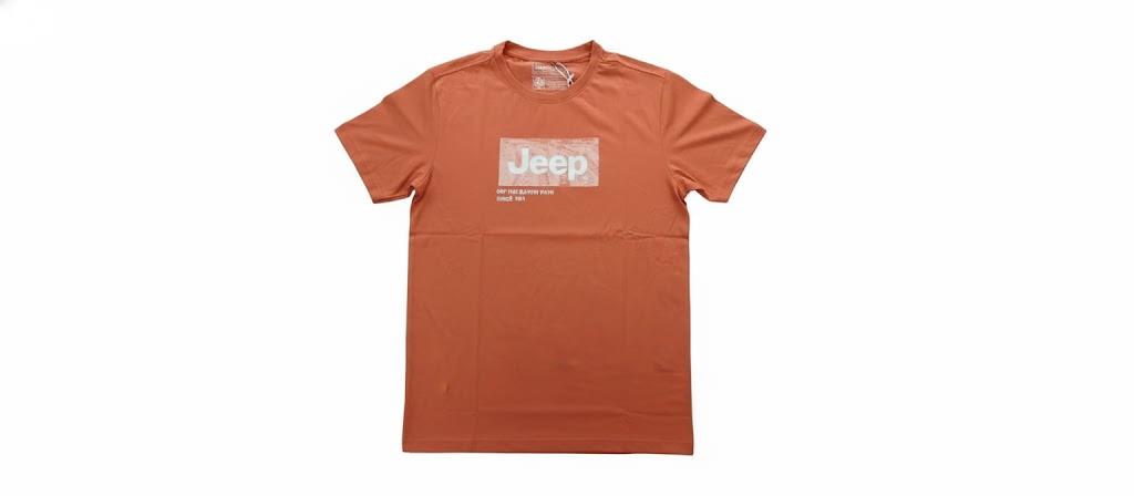 Jeep Mens Fashion Graphic Short Sleeve Tee Orange