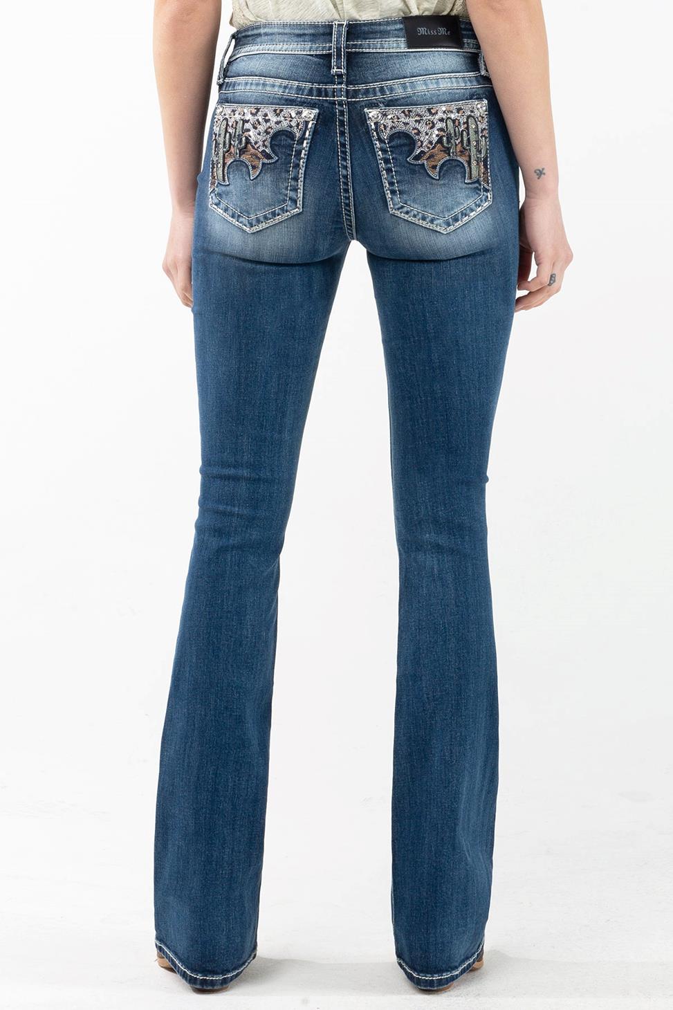 Miss Me Womens Desert Bliss Mid Rise Bootleg Jeans