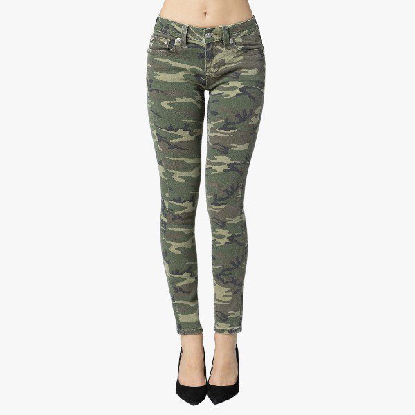 Miss Me Womens Camo Beauty Mid Rise Skinny Jean