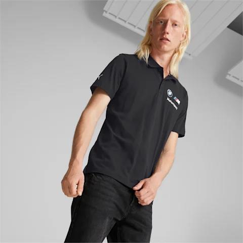 Puma Mens Bmw Mms Ess Short Sleeve Polo Golfer Black