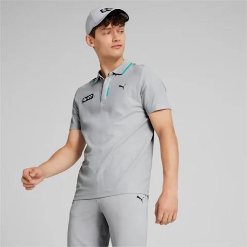Puma Mens Mapf1 Polo Short Sleeve Golfer Silver