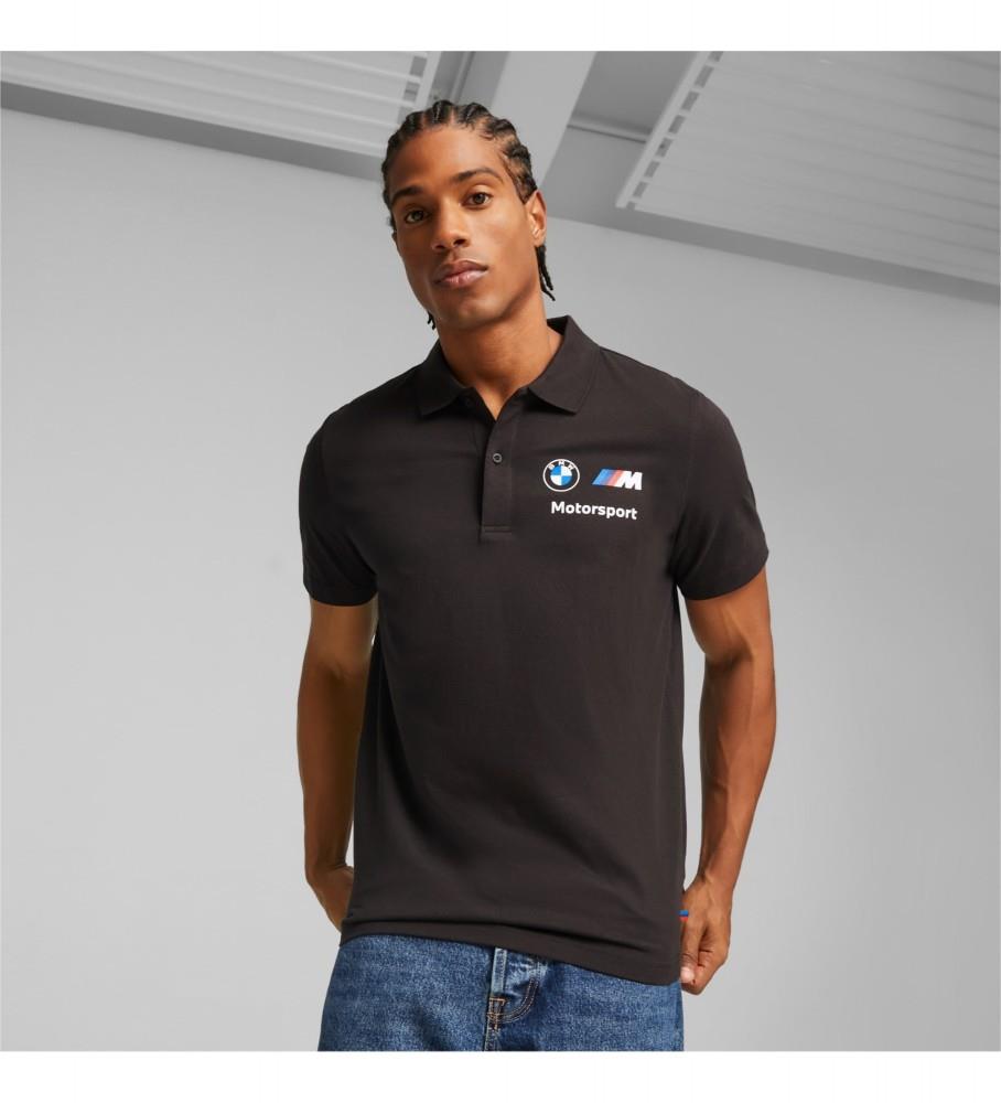 Puma Mens Bmw Mms Ess Short Sleeve Polo Golfer Black