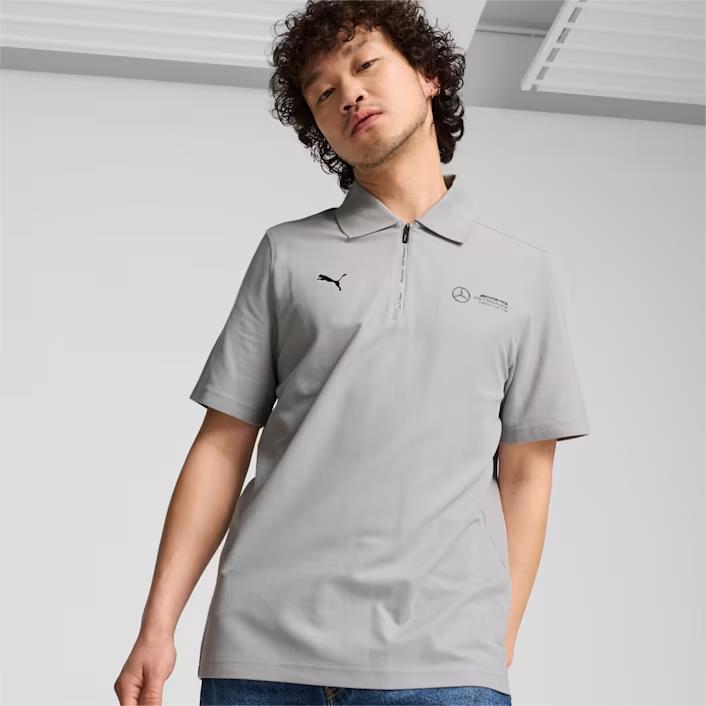 Puma Mens Mapf1 Short Sleeve Polo Golfer Silver