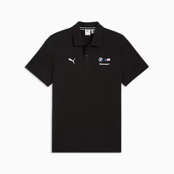 Puma Mens Bmw Ess Short Sleeve Golfer Black