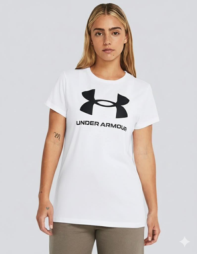 Under Armour Womens Sportstyle Graphic Short Sleeve 111 White