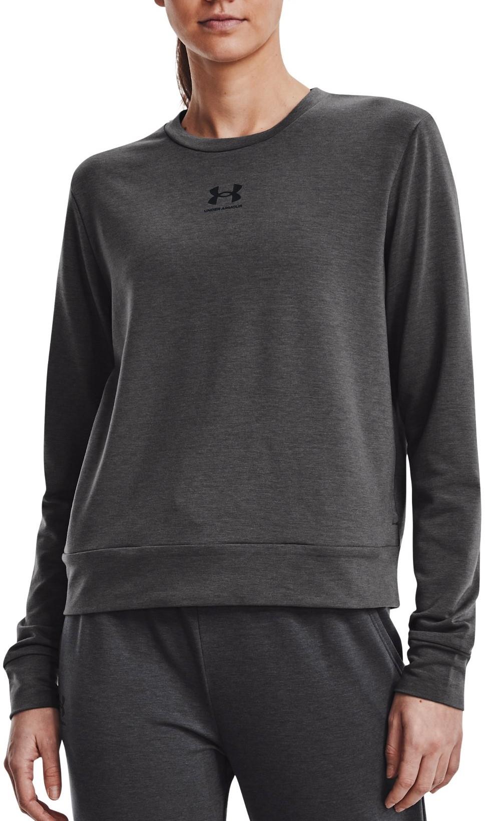 Under Armour Womens Rival Terry Crew Sweater 010 Grey