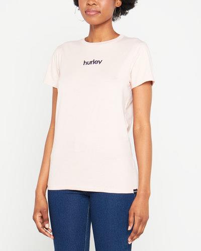 Hurley Ladies Staple Embroidered Short Sleeve Tee Unbleached