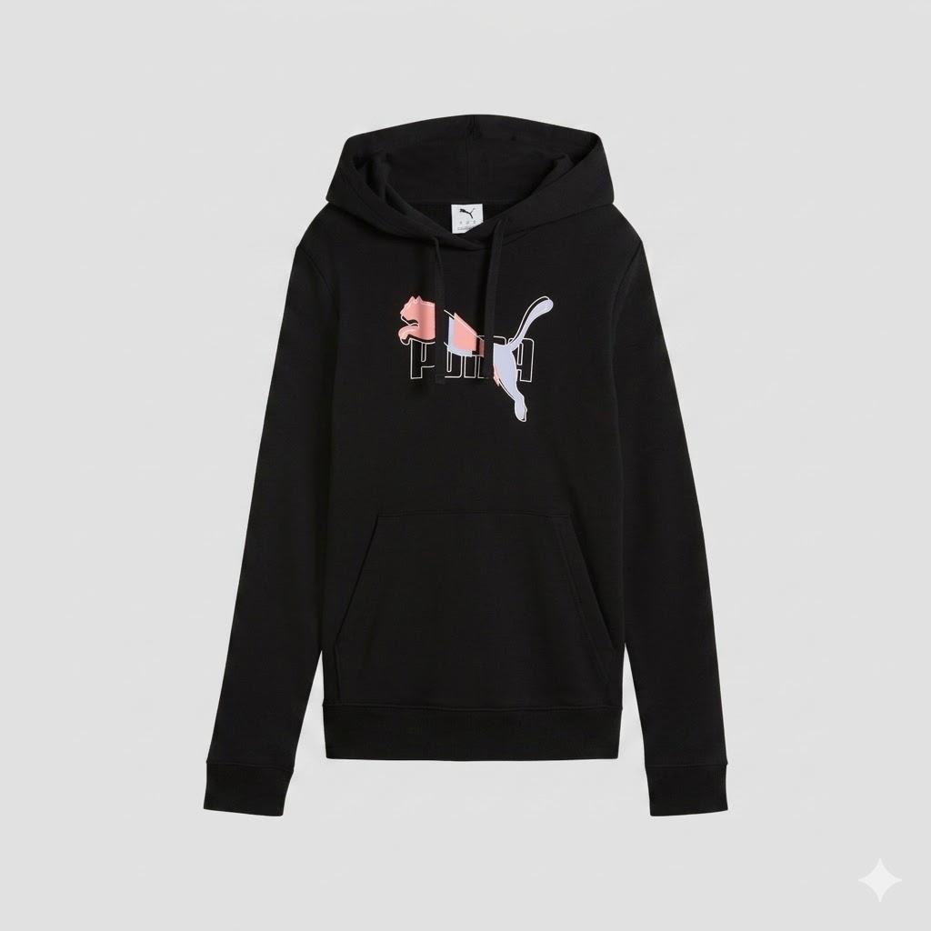 Puma Womens Ess Logo Lab Hoodie Black