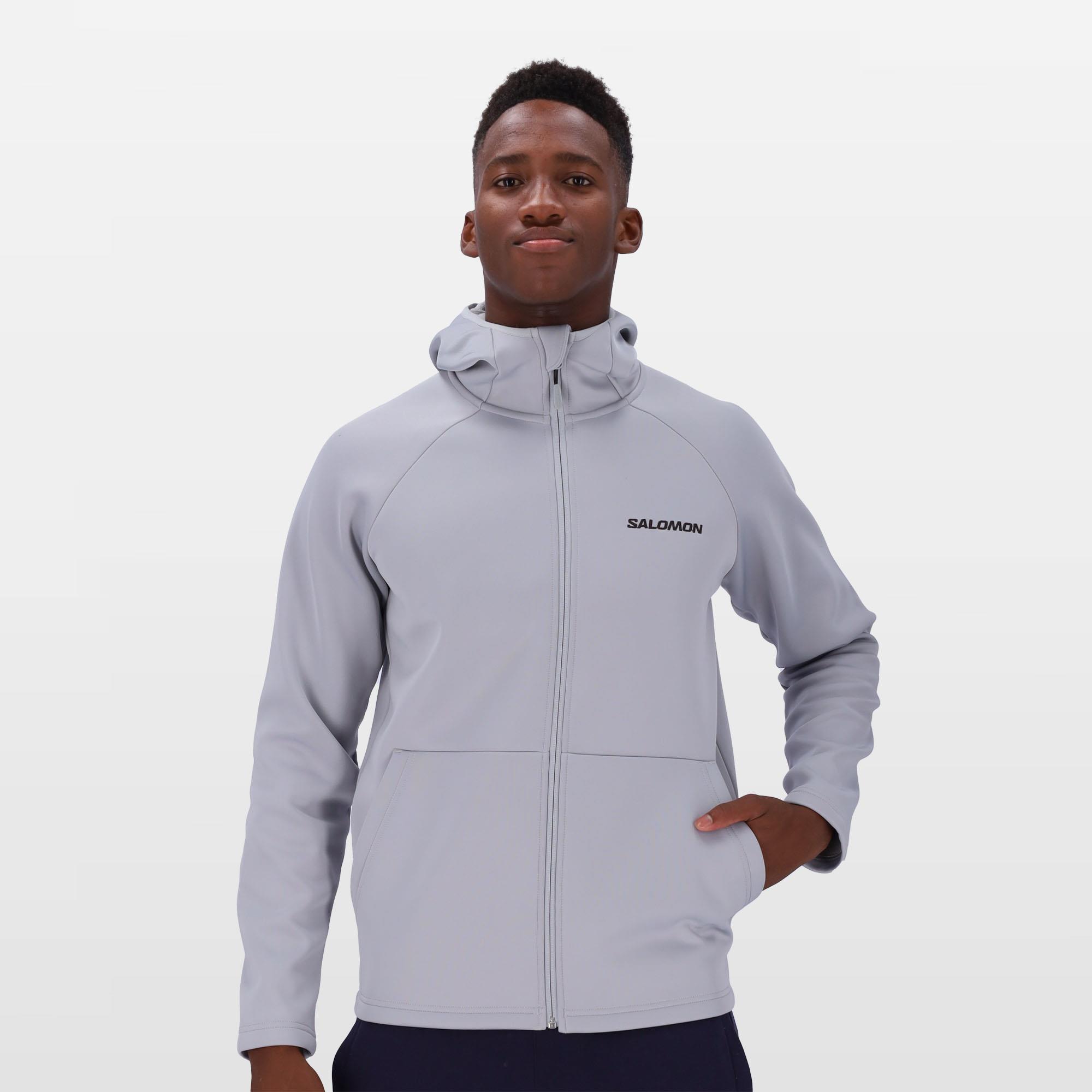 Salomon Mens Snowstorm Zip Thru Hood Jacket Glacier Jacket
