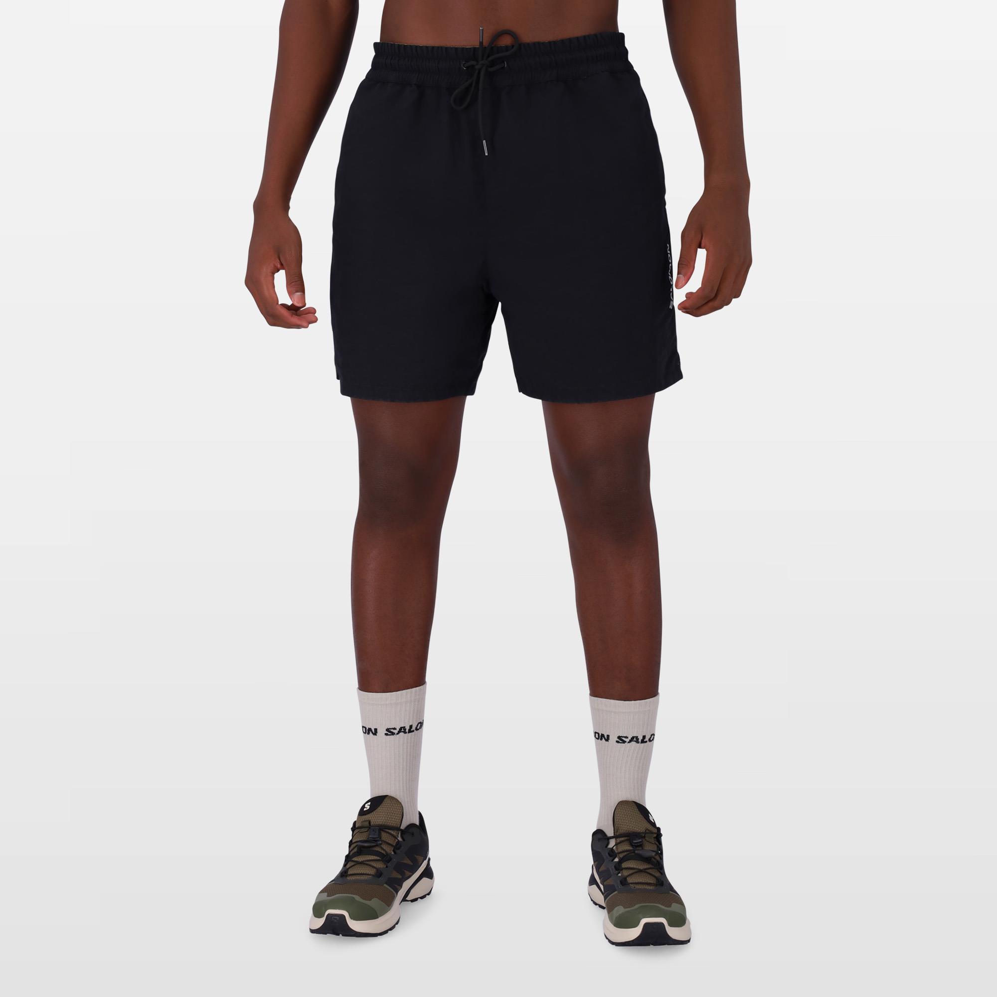 Salomon Mens Travel Reversible Shorts Phantom White Pepper