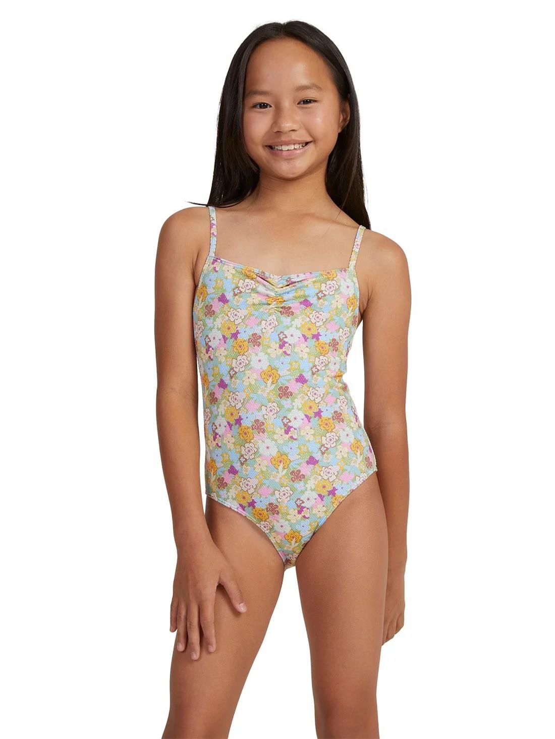 Roxy Girls Nostalgic Seaside One Pc Swim Suit