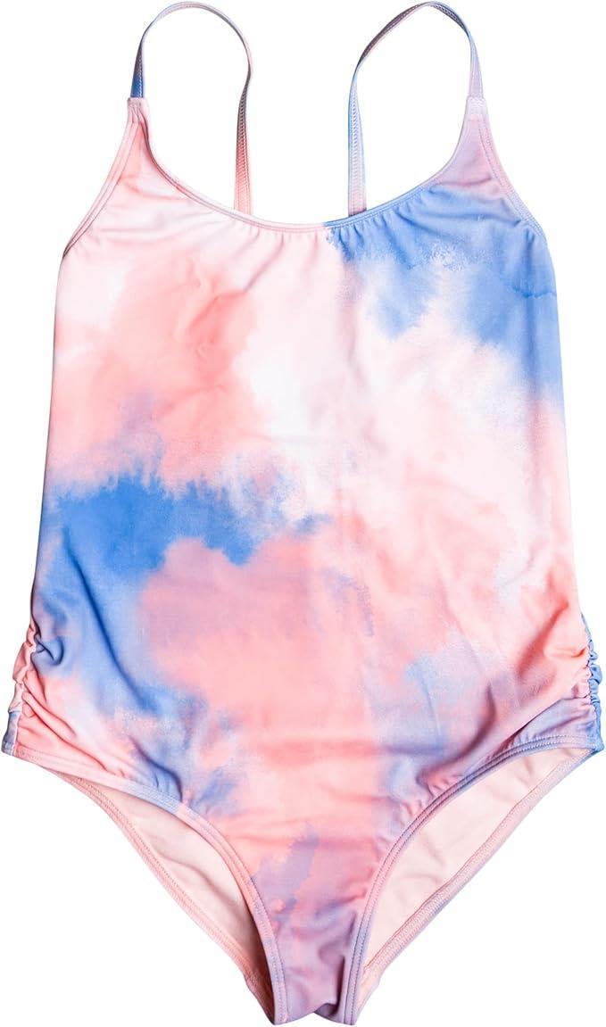 Roxy Girls Malibu Story One Pc Swim Suit Peach