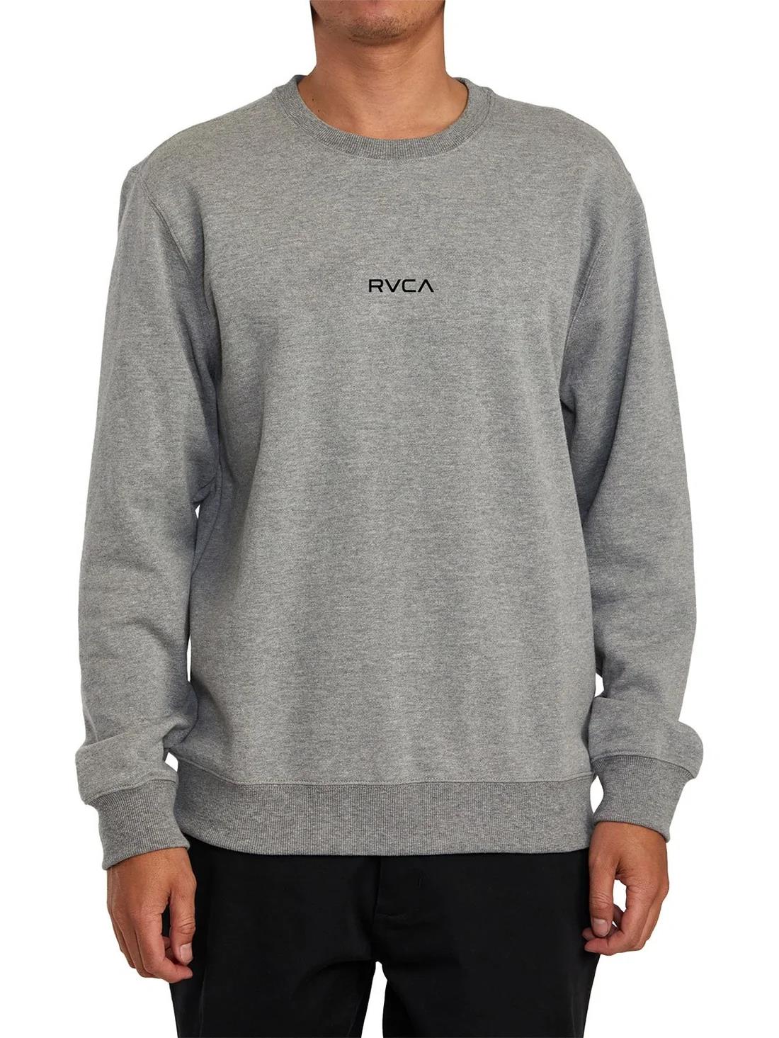 Rvca Mens Small Rvca Crew Sweater Athletic Heather Grey