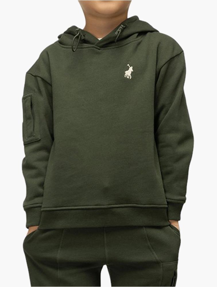 Polo Boys Clayton Hooded Sweater Olive