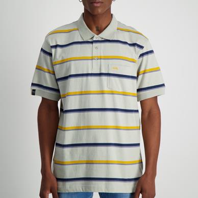 Jeep Mens Yd Multi Short Sleeve Golfer Silver Grey Gold