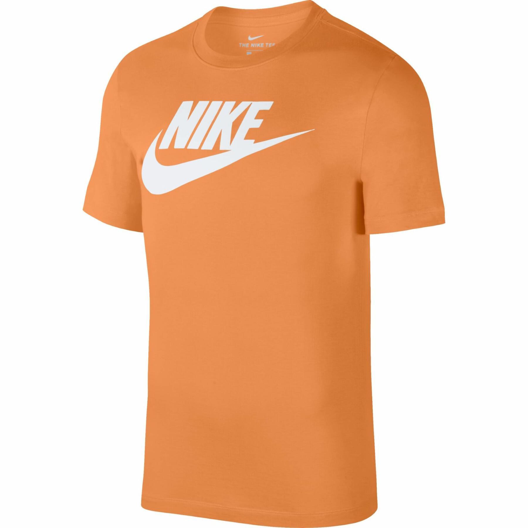 Nike Mens Futura Logo Short Sleeve Tee 871 Orange