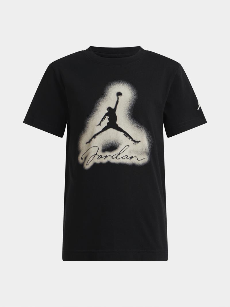 Nike Boys Jdb Mvp Airbrushed Jordan Short Sleeve Tee Black