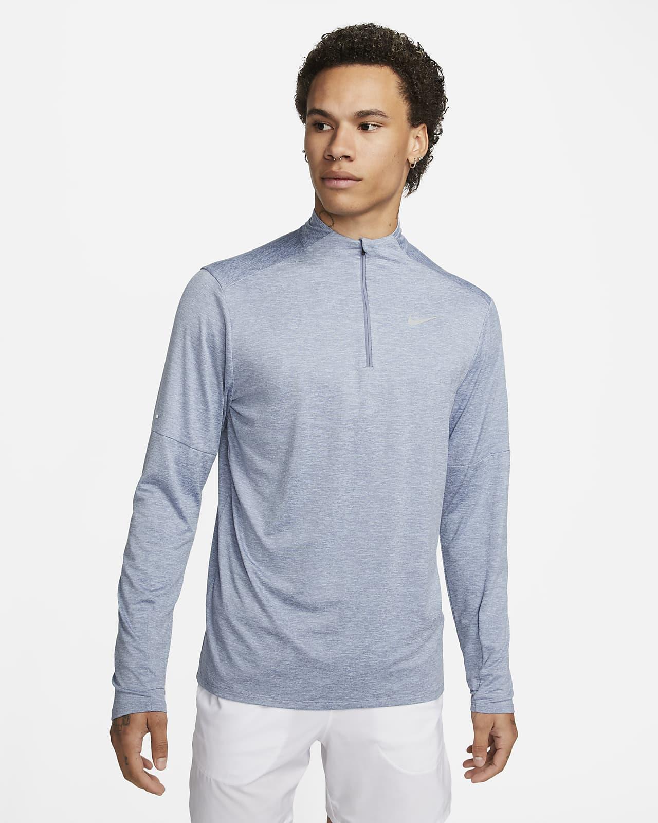 Nike Mens 1/4 Zip Tech Long Sleeve Top 084 Grey