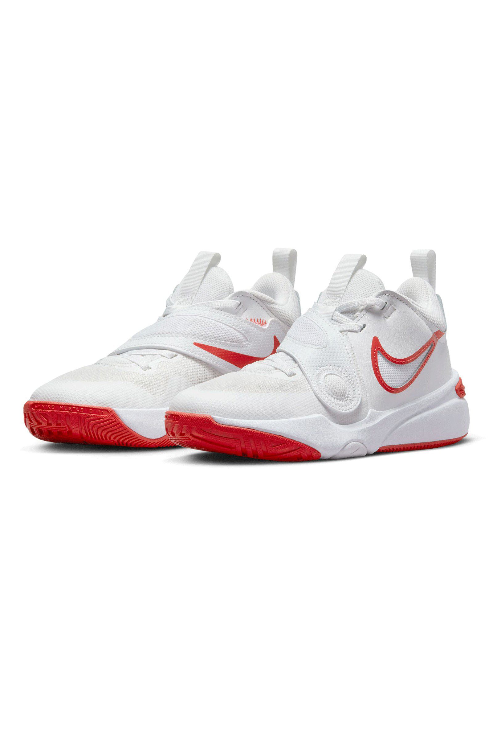 Nike Kids Team Hustle Mid Sneaker White Red