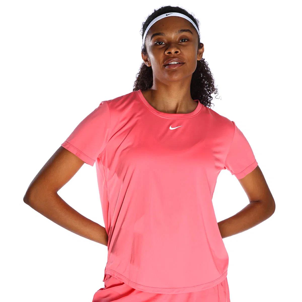 Nike Womens One Df Short Sleeve Tee Coral
