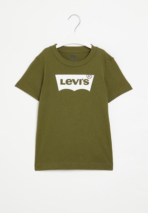 Levis Kids Batwing Short Sleeve Tee Dark Olive