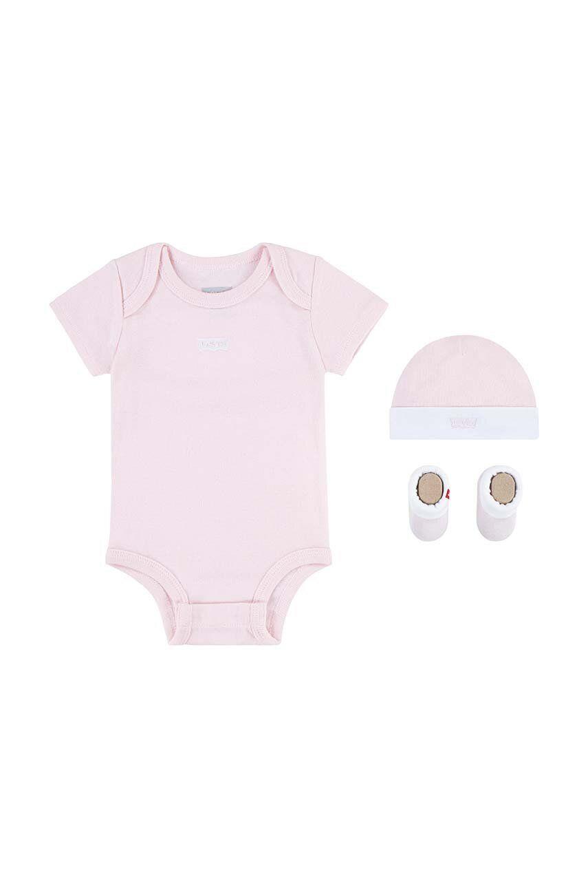 Levis Infant Girls Understated Batwing 3Pc Set Chalk Pink