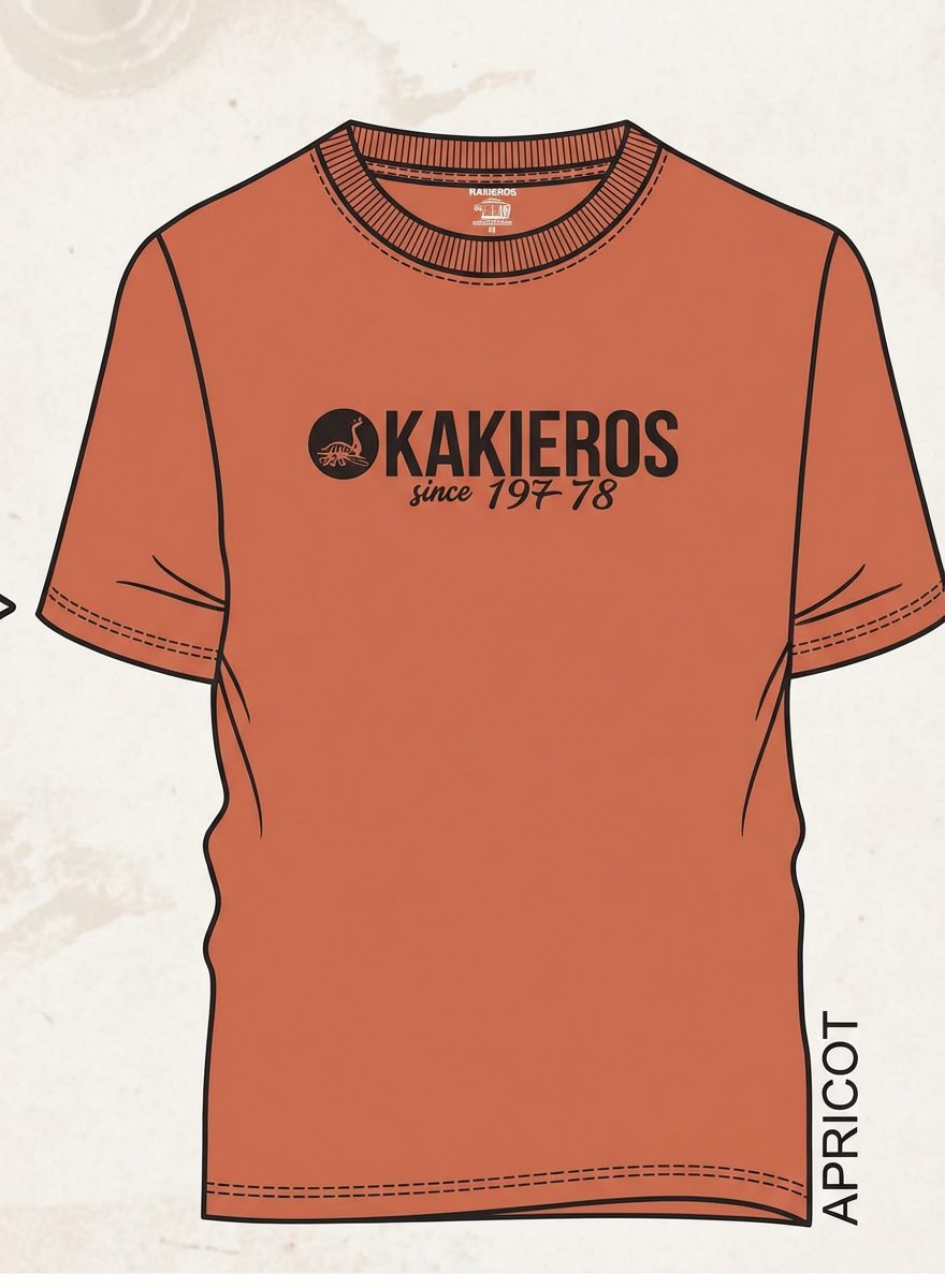 Kakiebos Mens Classic Fit Short Sleeve Tee Apricot