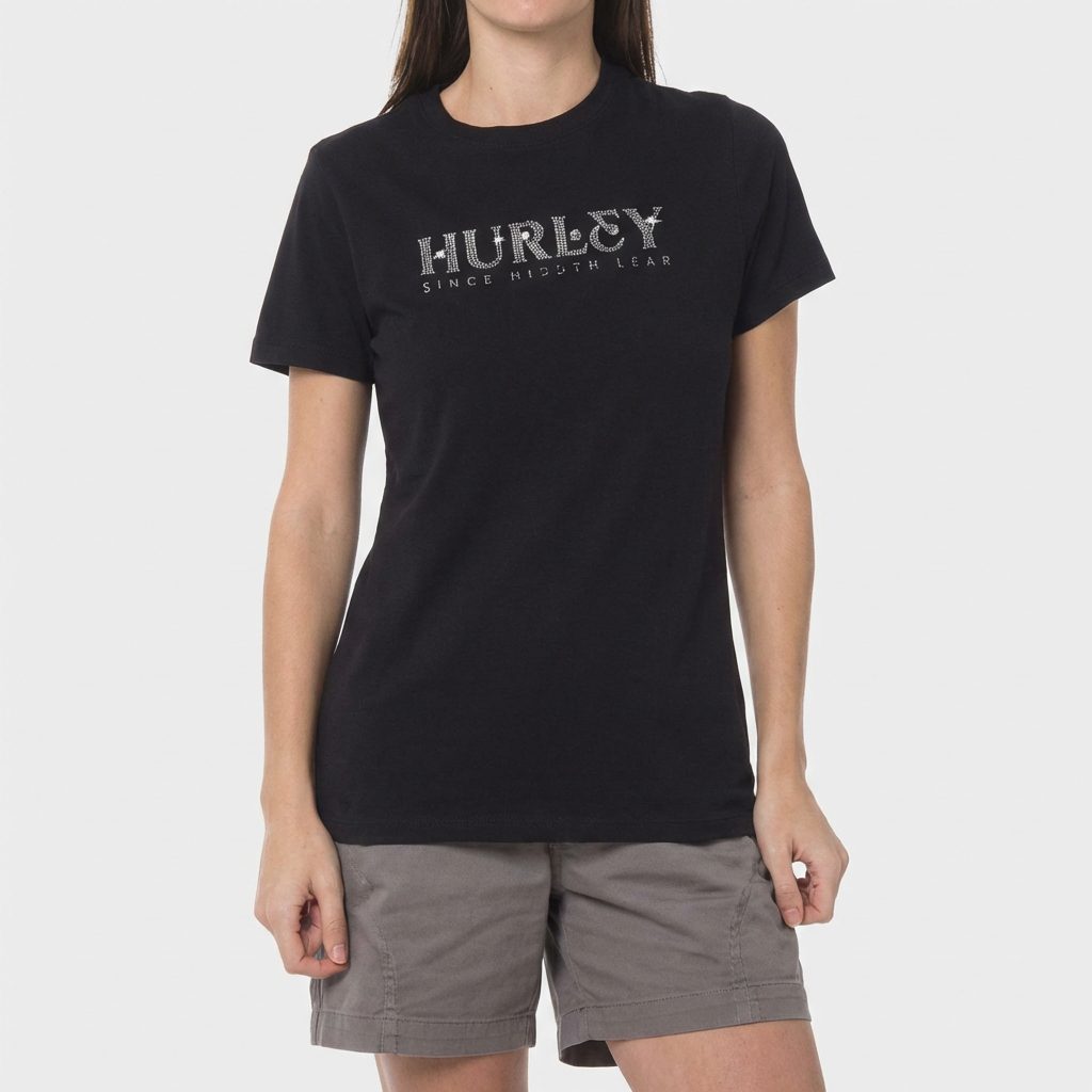 Hurley Womens Sparkling Short Sleeve Tee Black