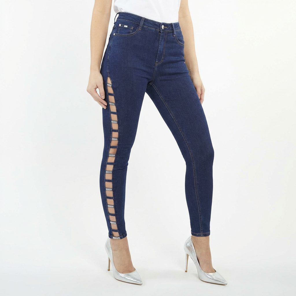 Miss Black Max Womens Jean Dark Blue