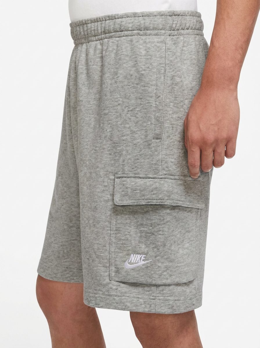 Nike Mens Club Ft Cargo Shorts Charcoal